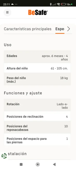 Silla coche Besafe Izi Twist i-size