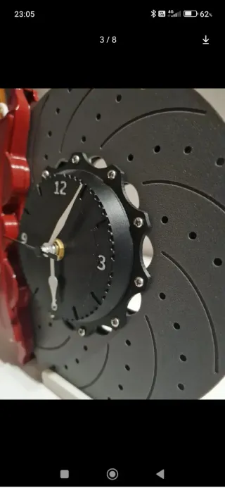 Orologio da tavolo a forma di disco freno 23cm cir