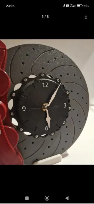 Orologio da tavolo a forma di disco freno 23cm cir