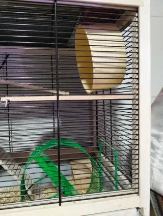 Jaula hámster con accesorios y demas