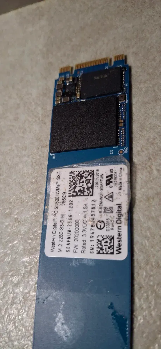SSD M.2 NVMe 256GB Western Digital SN520