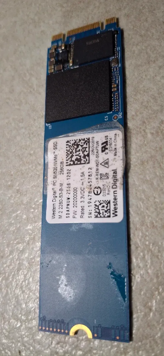 SSD M.2 NVMe 256GB Western Digital SN520 afbeelding 2