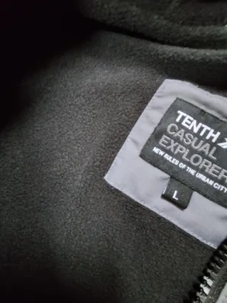 Anorak Canguro Negro y Gris