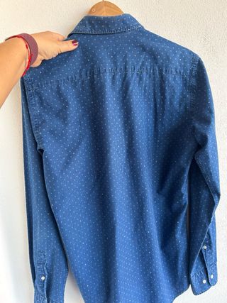Camisa Scalpers Azul Estampada Talla M