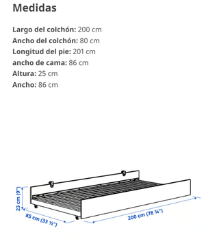 Cama individual y cama nido IKEA VIHALS