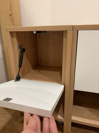 Mesitas de noche madera y blanco