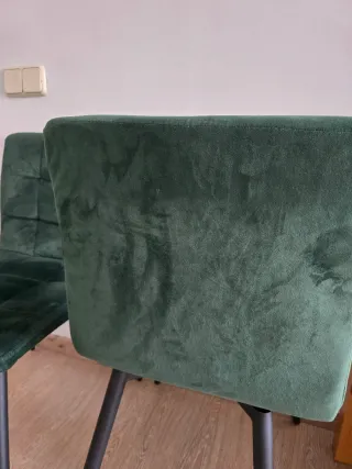 Juego de 2 Sillas Terciopelo Verde