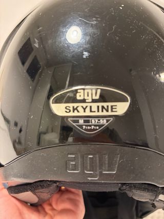 Casco Moto AGV Negro + Accesorios