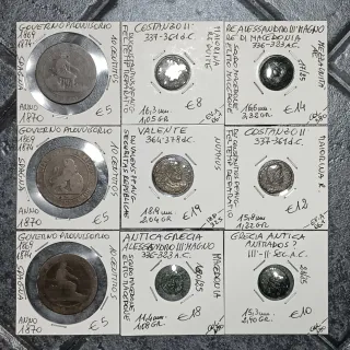 9 Monete Romane, Antica Grecia, Spagnole
