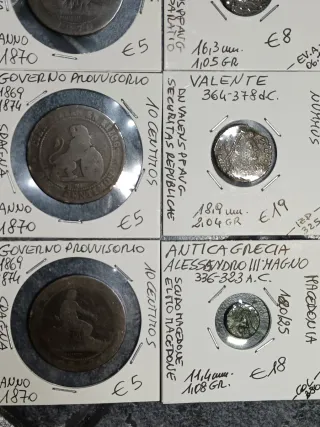 9 Monete Romane, Antica Grecia, Spagnole