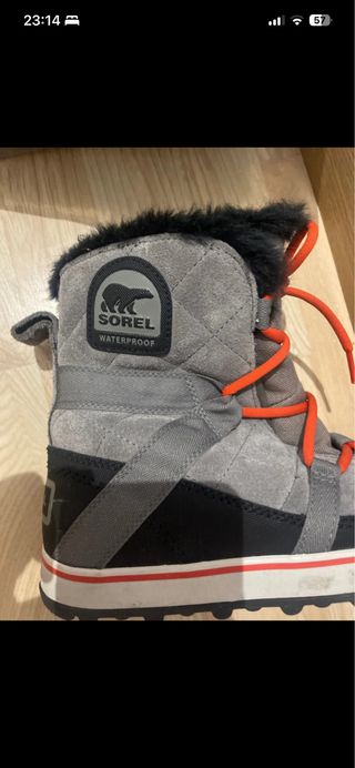 Botas Sorel Talla 37.5 Gris Naranja