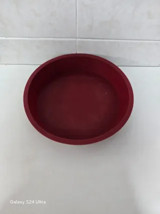 Molde Tarta/Pizza Silicona y Metal Rojo/Negro