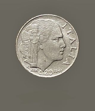 Moneta 20 Centesimi di Lire 1941 Regno d'Italia