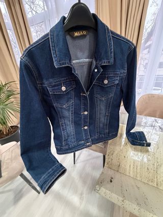 Cazadora tejana MIAO azul mujer