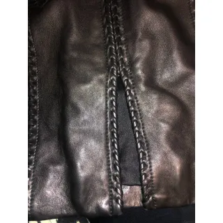 Alexander McQueen Buttery Black Leather Midi Dress