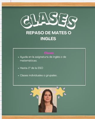 Clases de mates o inglés