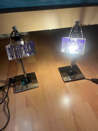 Lámpara de techo moderna cristal morado