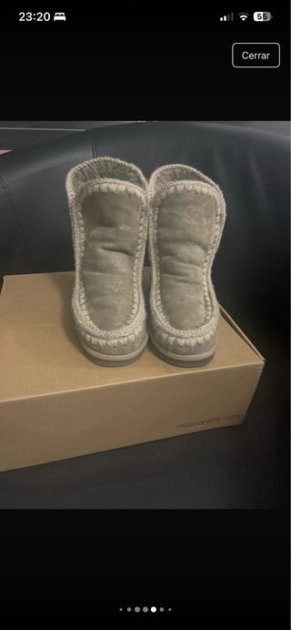 Botas MOU cuña talla 36 topo