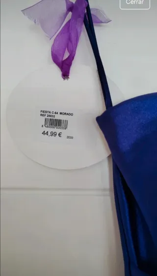 Vestido largo morado de fiesta