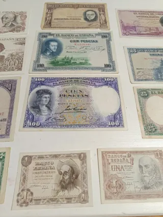 Lote Billetes Españoles Antiguos