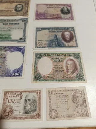 Lote Billetes Españoles Antiguos