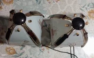 2 Mini Lámparas antiguas de sobremesa vintage