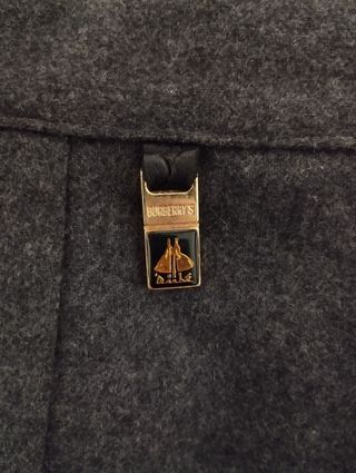 Falda Burberry Lana Vintage Gris