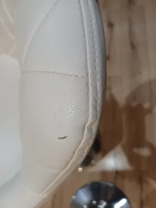 Sillas Altas Cocina Blancas y Plateadas