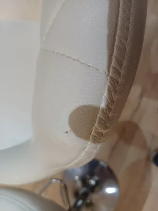 Sillas Altas Cocina Blancas y Plateadas