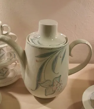 Juego de café porcelana floral
