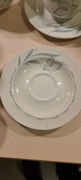 Juego de café porcelana floral