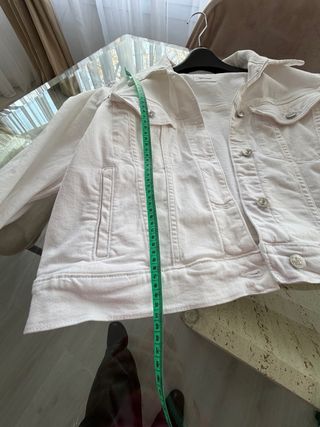 Cazadora vaquera blanca Mango mujer