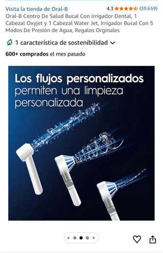 Oral-B Centro Salud Bucal Oxyjet Water Jet