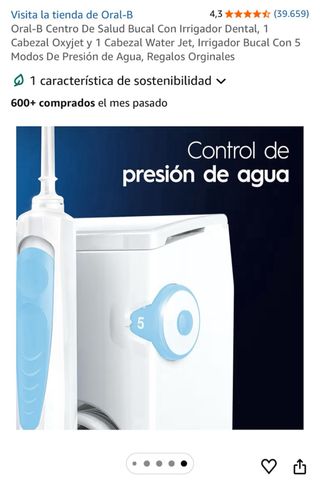 Oral-B Centro Salud Bucal Oxyjet Water Jet