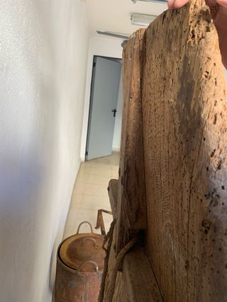 Trillo agrícola tradicional madera