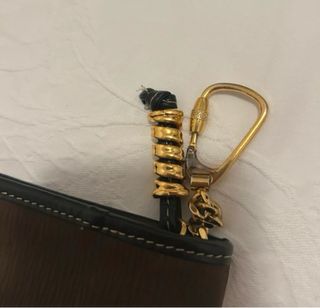Cartera Loewe Marrón y Dorada