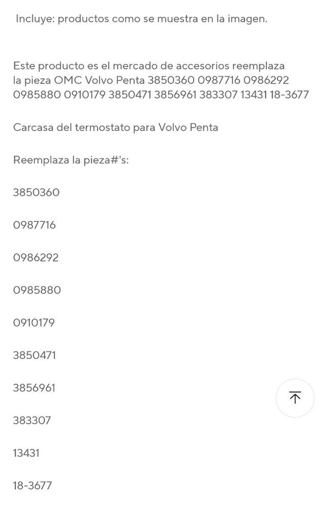 Carcasa Termostato Volvo + Accesorios sin estrenar