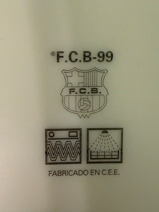 4 Platos FC Barcelona Cerámica