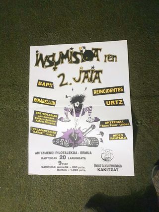 Cartel concierto "Insumisioaren II jaia"