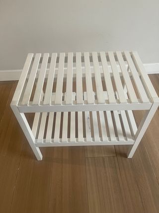 Banco de madera blanco MUSKAN