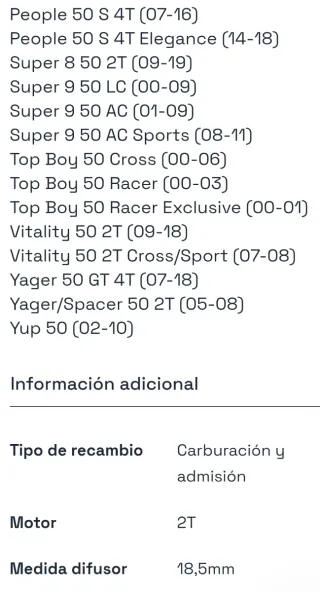 Carburador tipo Keihin