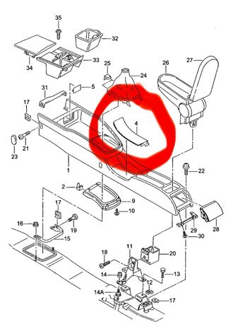 Tapa Freno Mano Seat León 1M