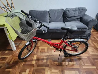 Bicicleta Urbana Plegable Roja