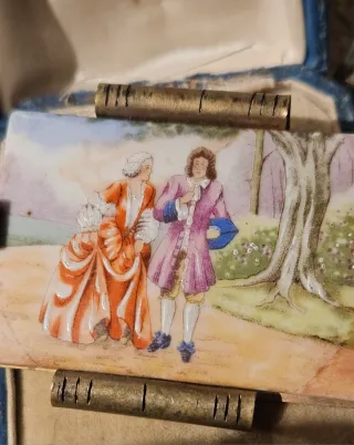 Broche Limoges porcelana pintado a mano