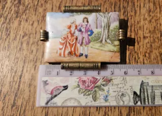 Broche Limoges porcelana pintado a mano