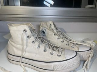 Converse plataforma blancas talla 39.5