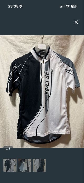 Camiseta Trail Running Inverse Negra/Blanca Talla