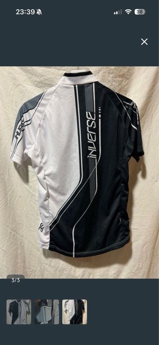 Camiseta Trail Running Inverse Negra/Blanca Talla