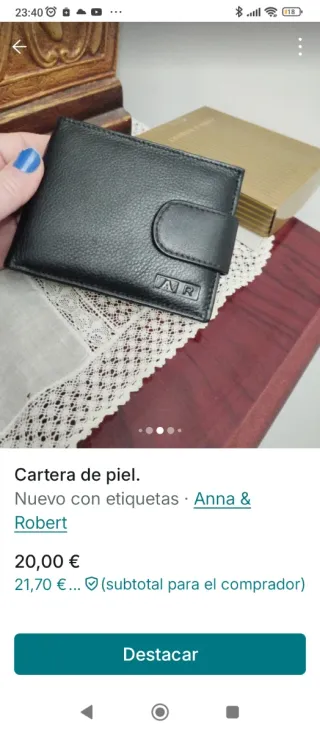 Cartera de piel Anna & Robert