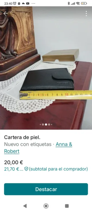 Cartera de piel Anna & Robert